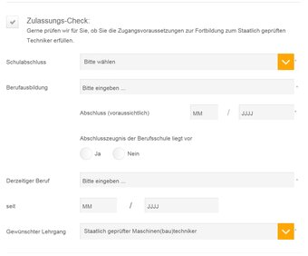 Zulassungsprüfung für die Technikerfortbildung