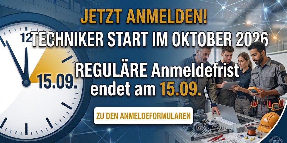 Techniker Fortbildung im Oktober - Anmeldefrist zum 15. September  [mit KI Unterstützung erstellt]